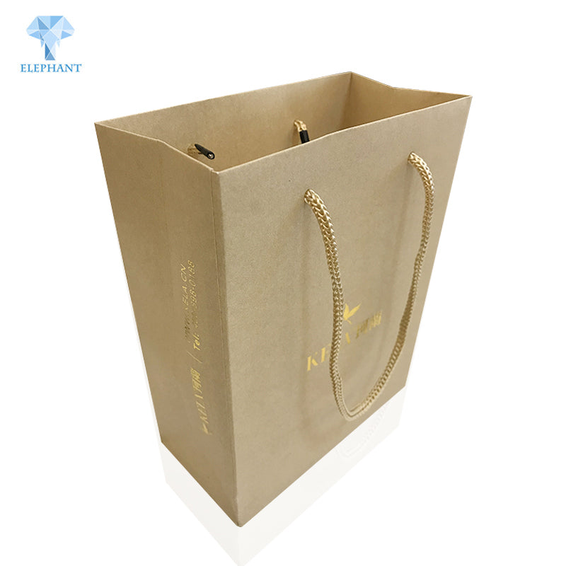 Custom Design Gift Paper Shopping Bag With Handle Craft Brown Kraft Paper Bag