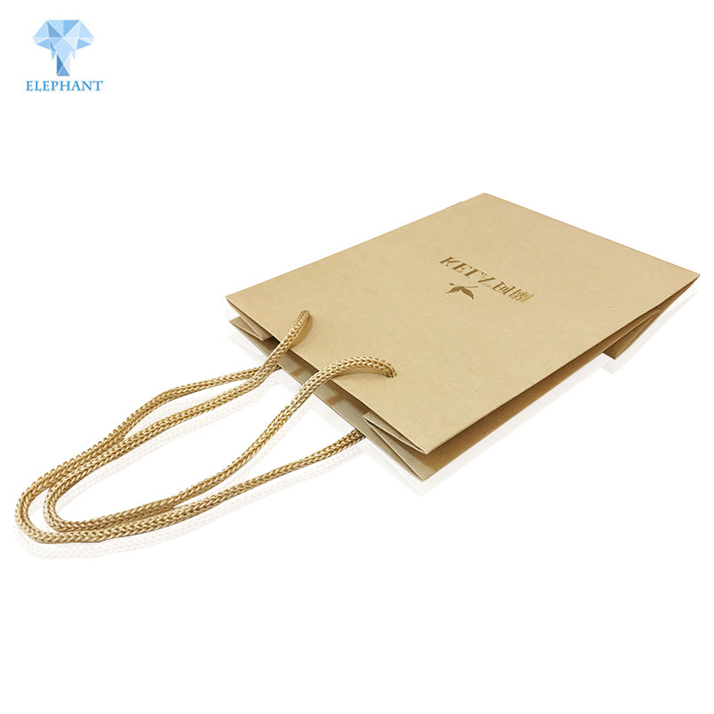 Custom Design Gift Paper Shopping Bag With Handle Craft Brown Kraft Paper Bag