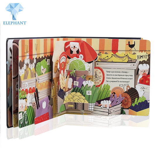 China Customized Factory Price Professional Printing Book Children Kids Pop-up Board Book