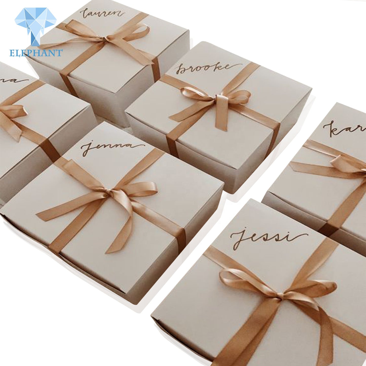 Custom Logo White Card Paper Vacuum Cup Wedding Invitation Box