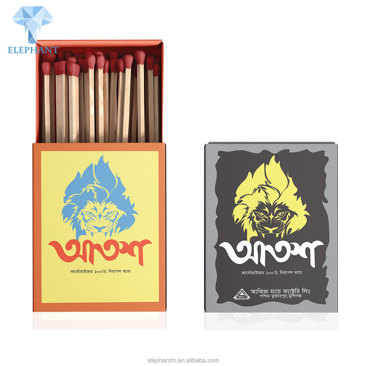 Custom Logo Small Size Pocket Safety Candle Fancy Empty Slide Rigid Match Box