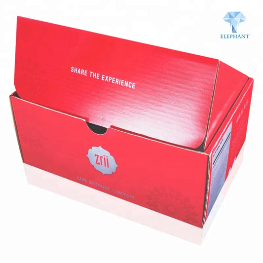 Cheap Customized Logo Color Printing Foldable Portable Corrugated Paper Juice Box