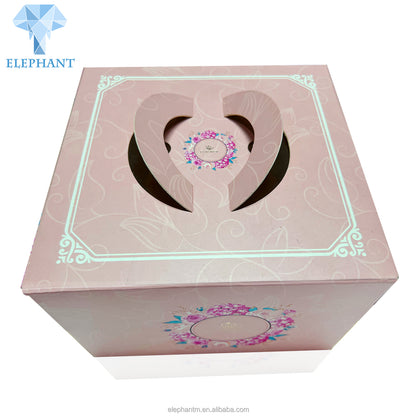 Custom Logo Eco Friendly Best Price Collapsible Paper Birthday Cake Boxes