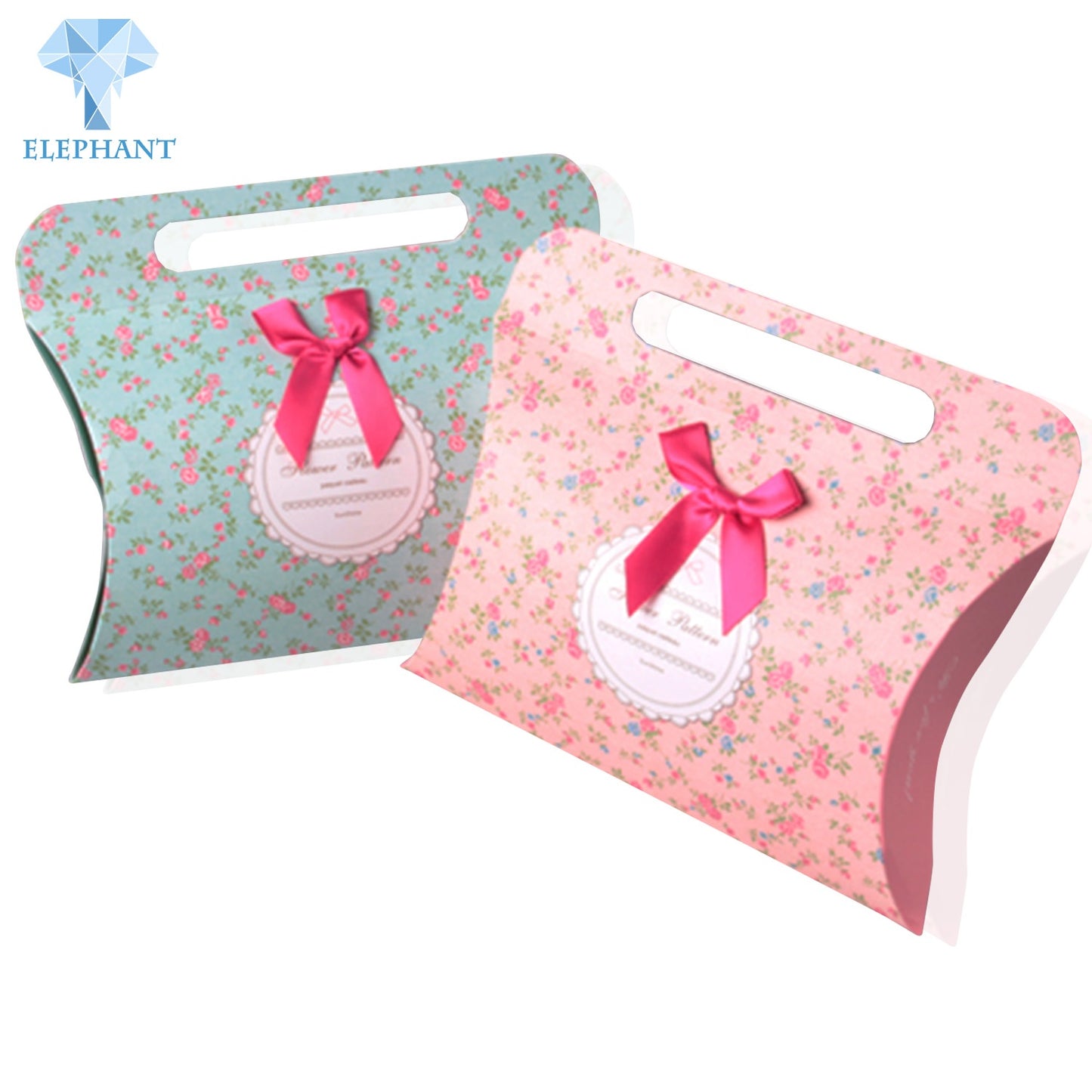 Small Paper Wholesale Price Custom Medium Rose Pillow Box With Handles Pillow Box