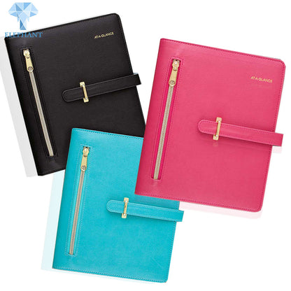 Custom Blank Flip Spiral Binding Bound Book Printing Colours Black Faux Leather Cover Note Book