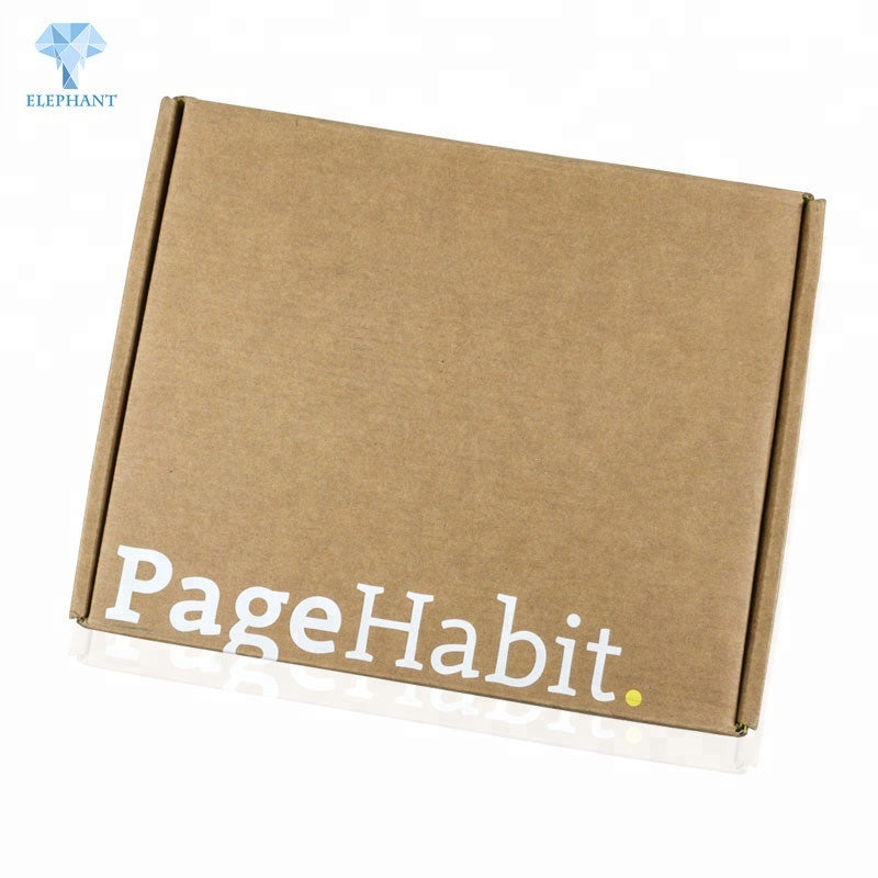 Custom Logo Printed Flat pack Paper Packaging Box Corrugated Carton Cardboard Die Cut Folding Kraft Mailer Shipping Mailing Box