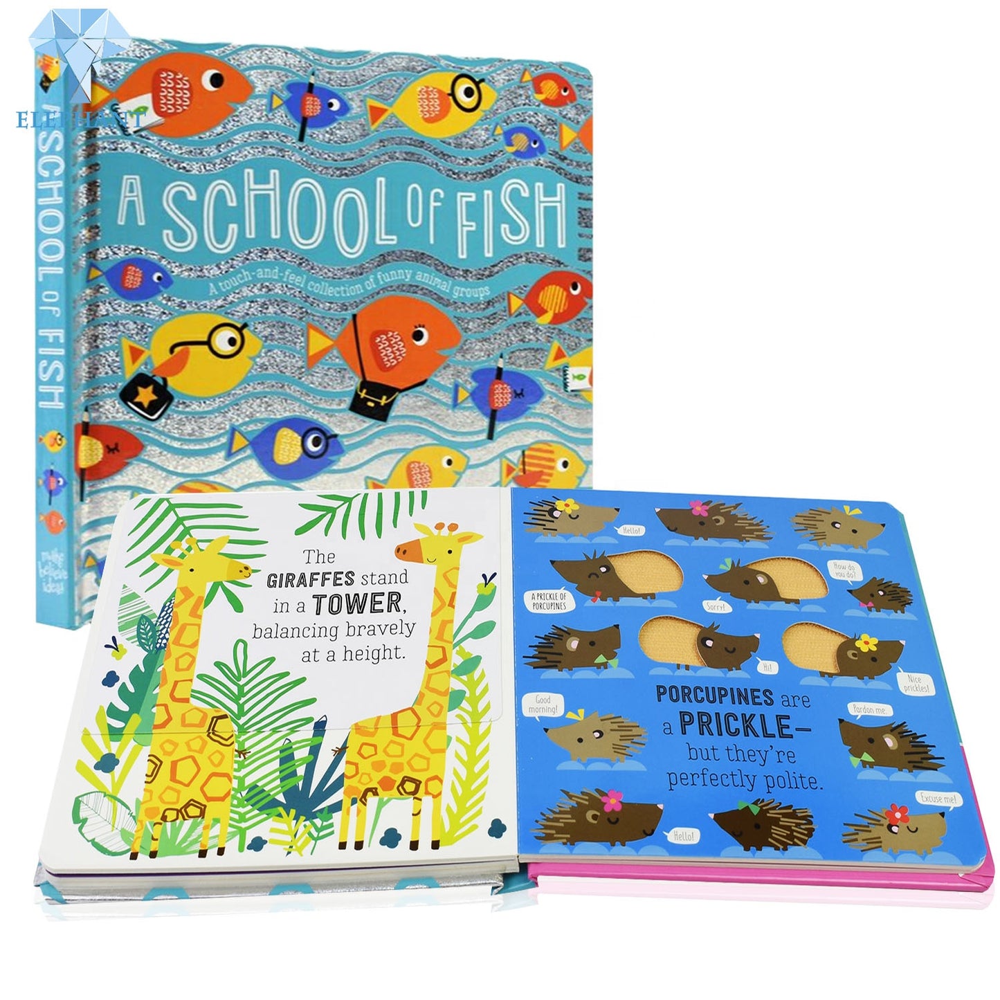 Custom Eco-friendly High Quality Printed Children Cardboard Board Book Printing on Demand